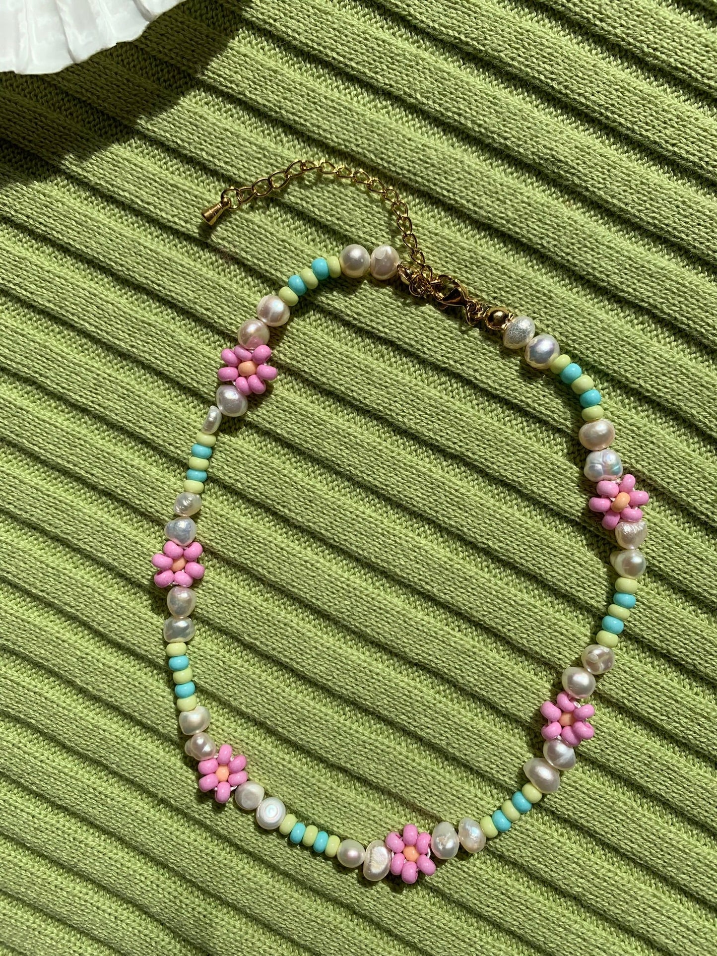 Necklace COCOA light green / pink