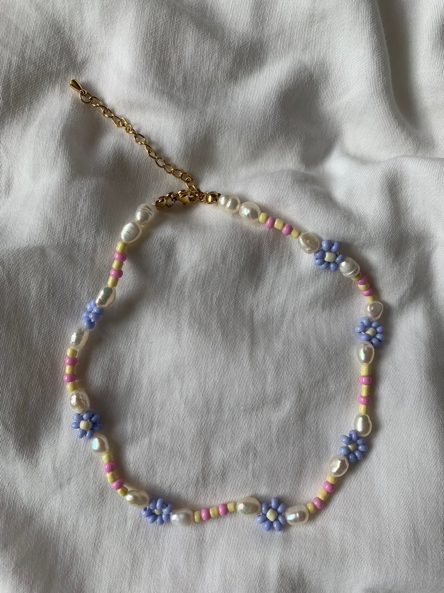 Necklace COCOA yellow / light blue